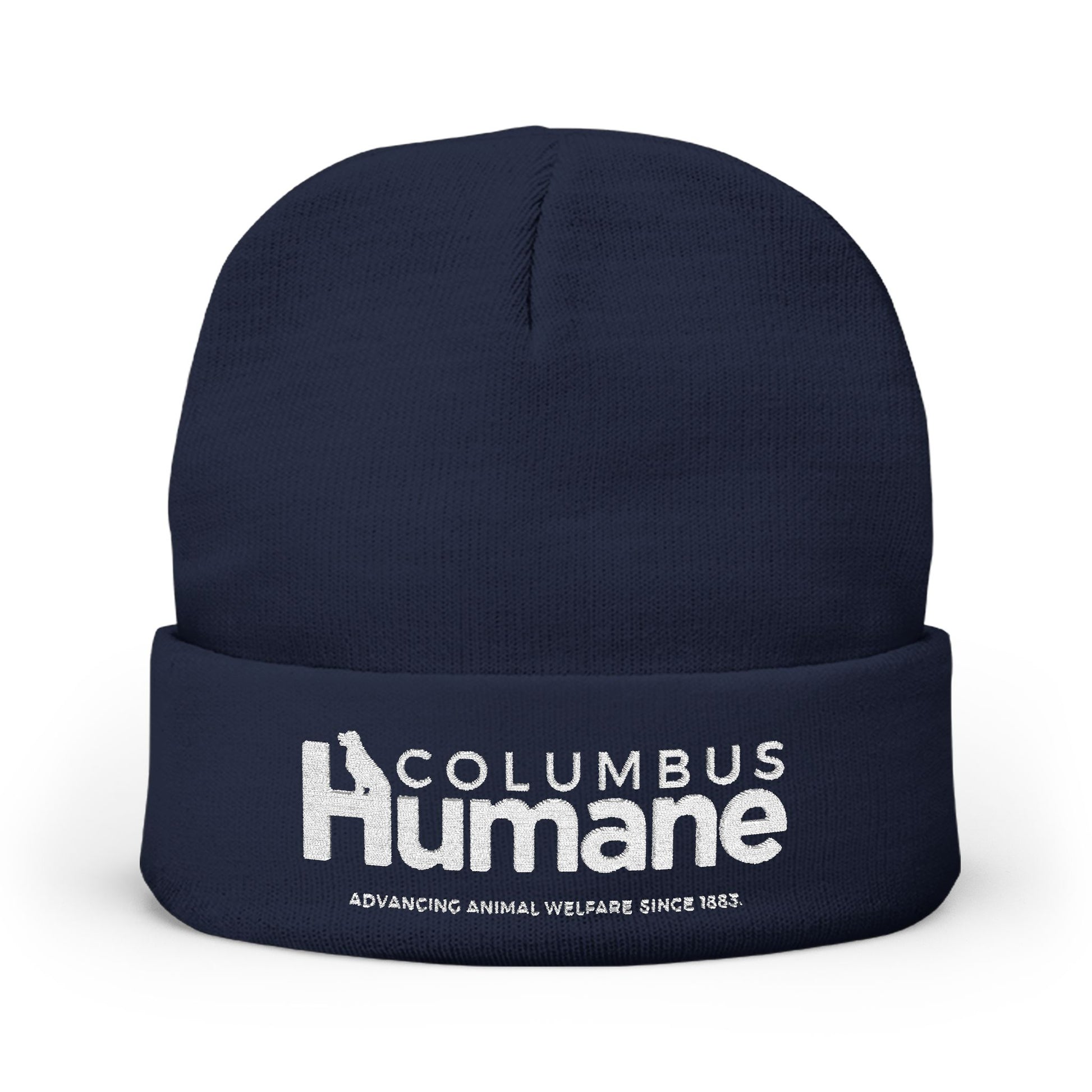 Columbus Humane Embroidered Knit Beanie - Cozy Winter Accessory