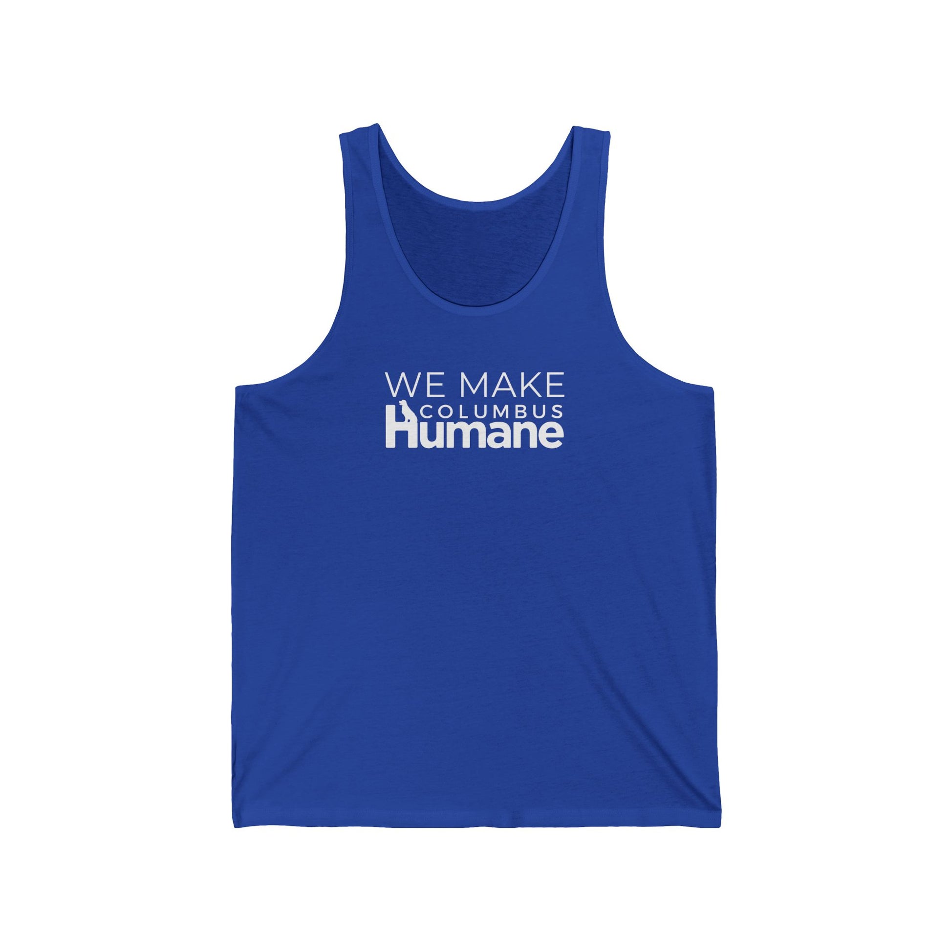 Columbus Humane Unisex Jersey Tank - Soft Summer Tee, Animal Lover Gift, Casual Layering Top, Charity Awareness Wear, Everyday Comfort