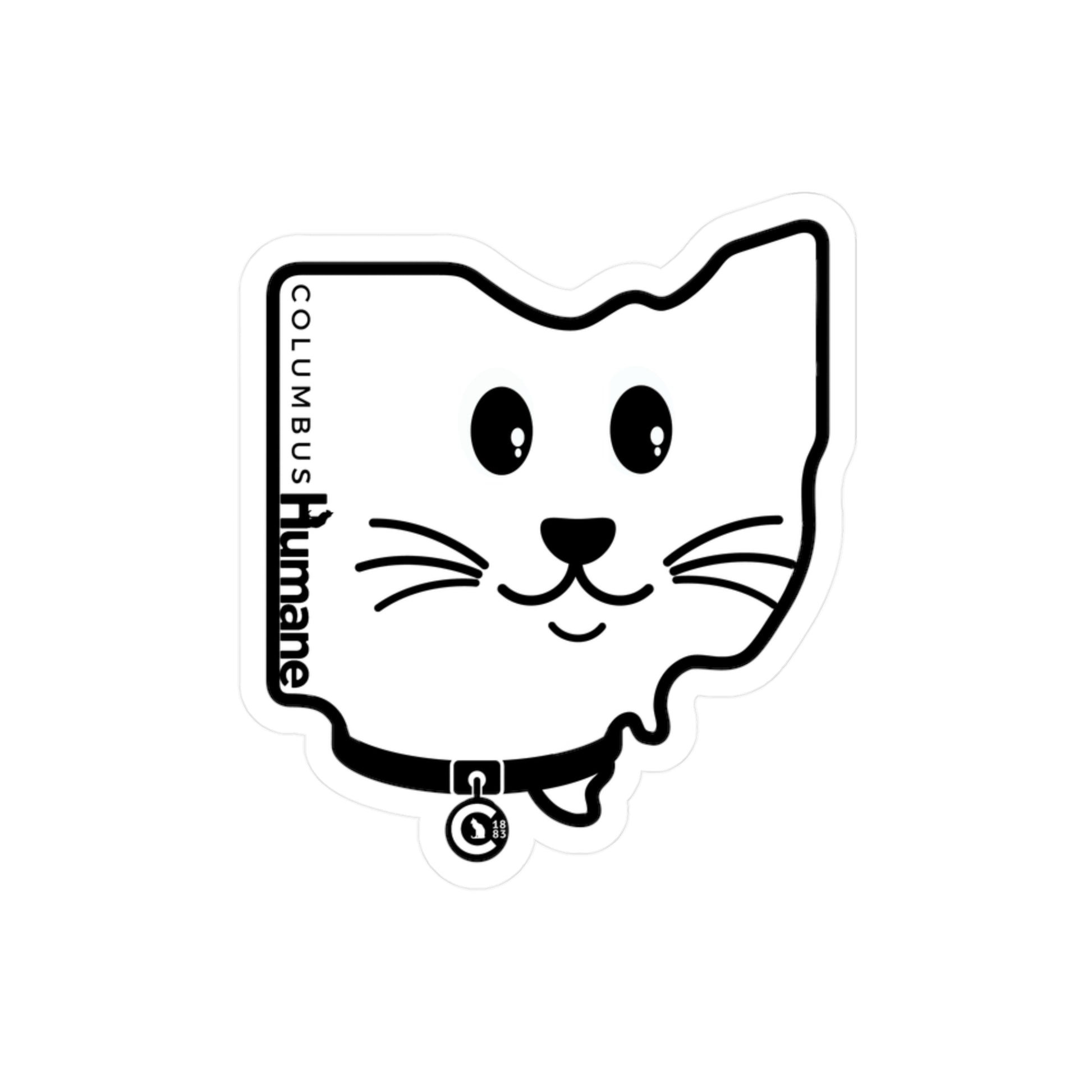 Kiss-Cut Vinyl Ohio Cat Decal