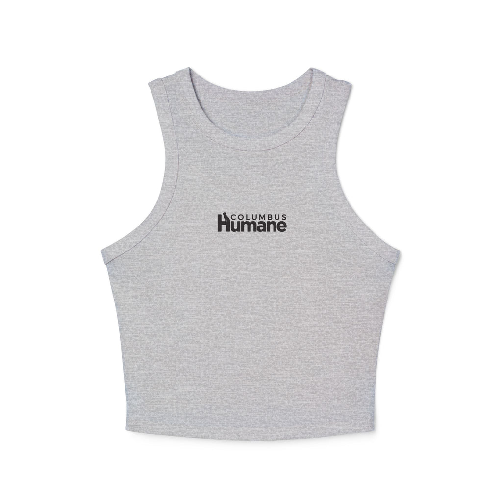 Columbus Humane Trendy Women's Micro Rib Racer Tank Top, Summer Fashion, Casual Wear, Beach Outfit, Gift for Her, Everyday Essential