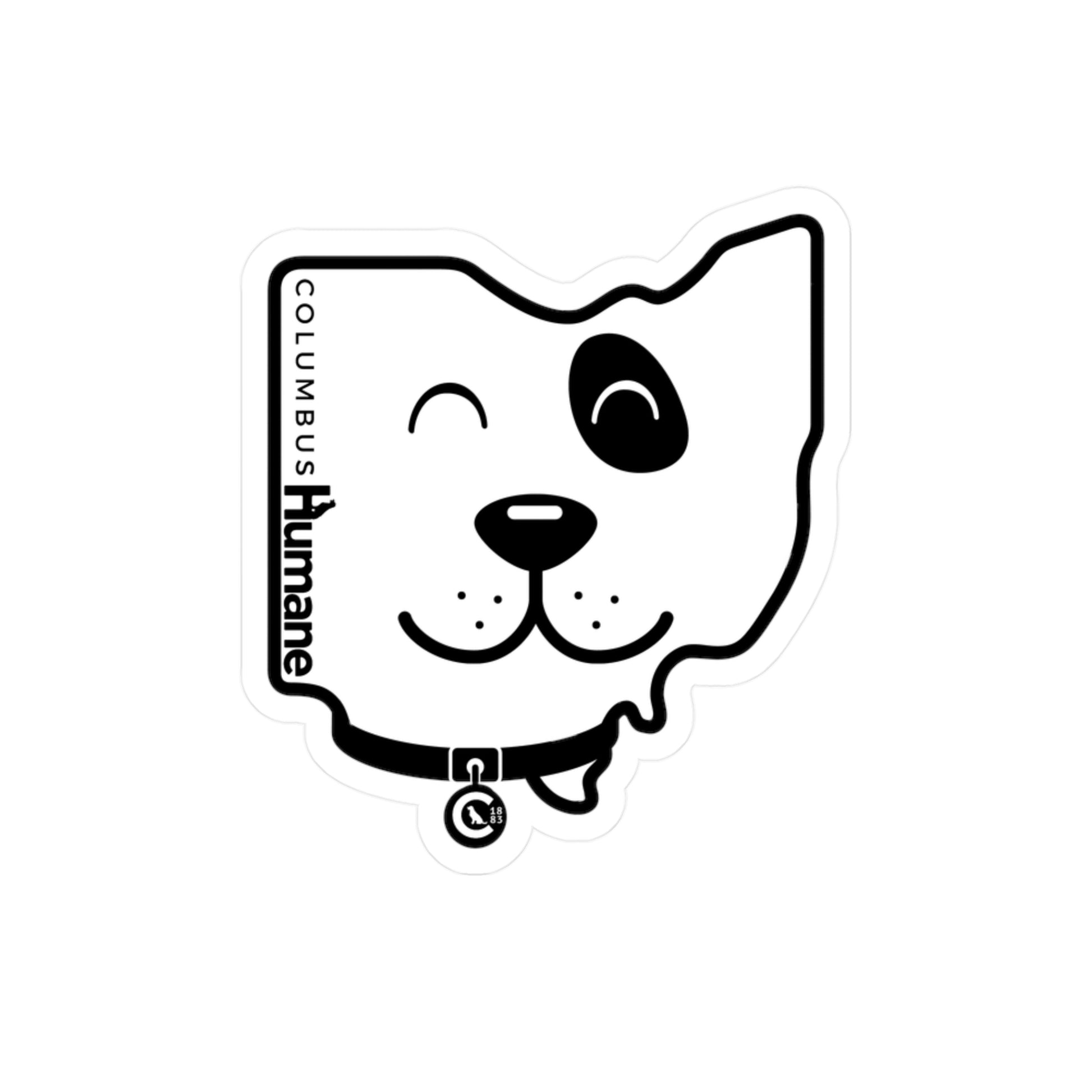 Kiss-Cut Vinyl Ohio Dog Decal
