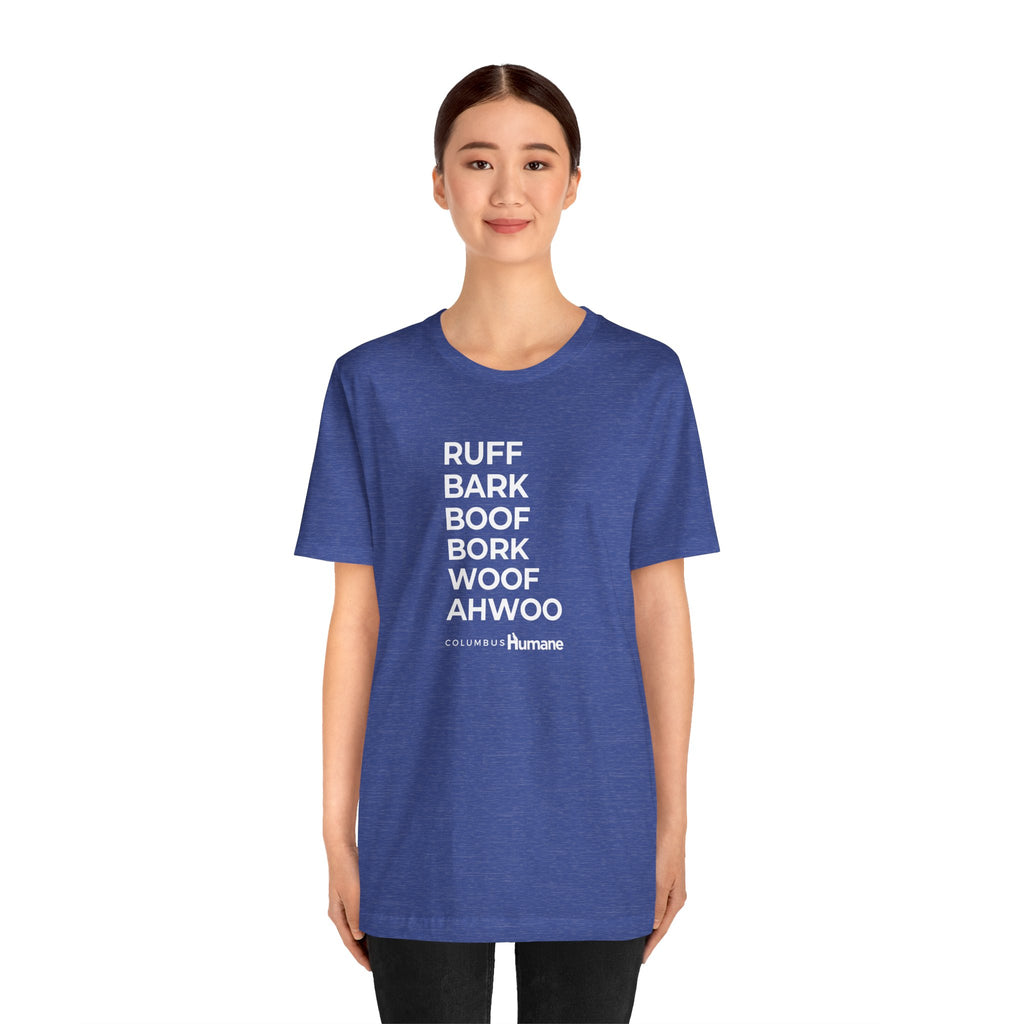 Woof Columbus Humane Unisex Jersey Short Sleeve Tee